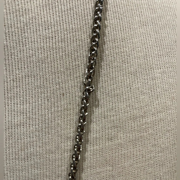 Designer Inspired Renaissance Diamond And Silver Tassel Long Pendant Necklace. - Picture 5 of 6